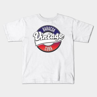 Baracoa cuba vintage logo Kids T-Shirt